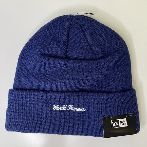 Supreme New Era Box Logo Beanie (FW21) Washed Navy - Picture 3 of 6